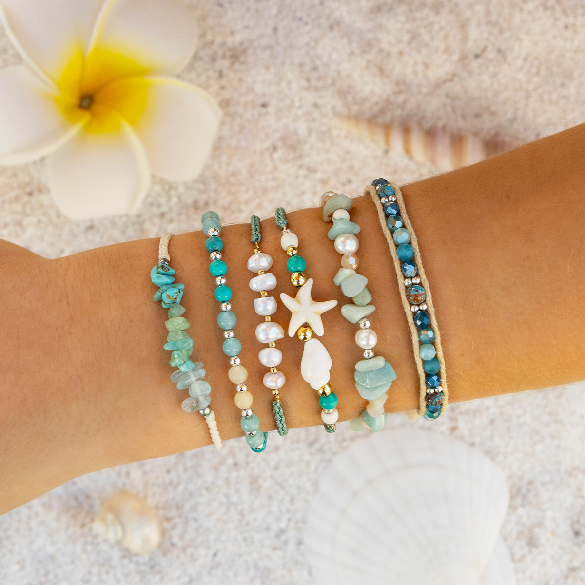 Teal Horizons Ocean Single Bracelet