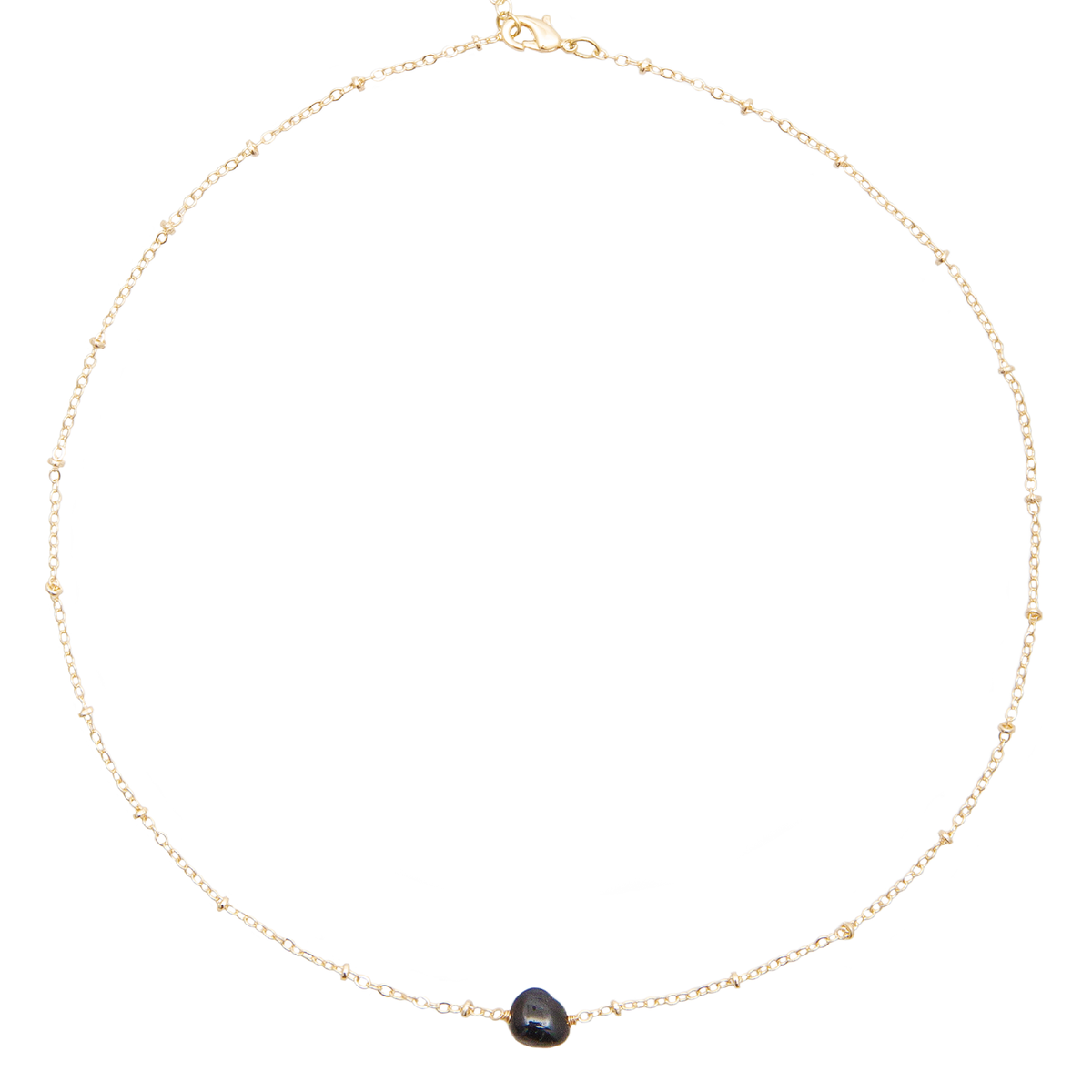 Onyx Necklace Stack in Gold