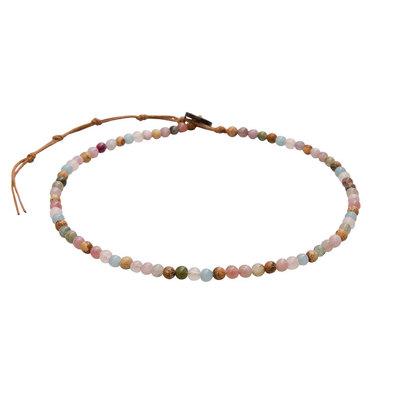 Peace + Happiness 4mm Healing Necklace