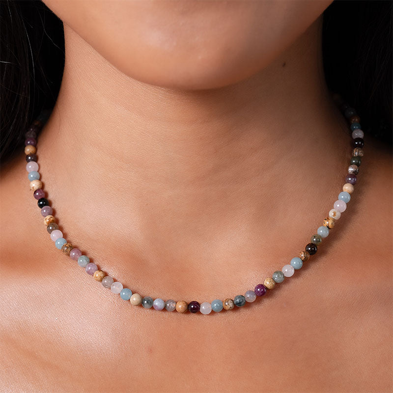 Peace + Happiness 4mm Healing Necklace