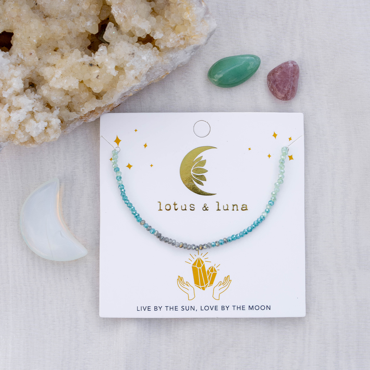 &quot;Live by the Sun, Love by the Moon&quot; Goddess Necklace