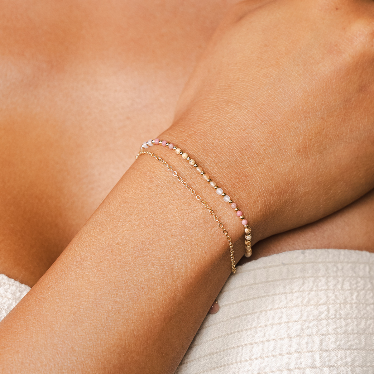 Growth &amp; Inspiration 2mm Layered Healing Bracelet