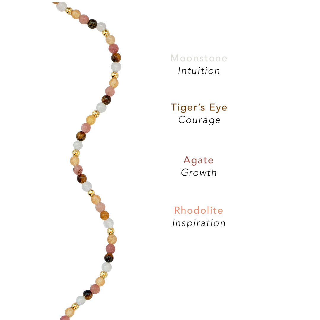 Courage + Growth 2mm Layered Bracelet