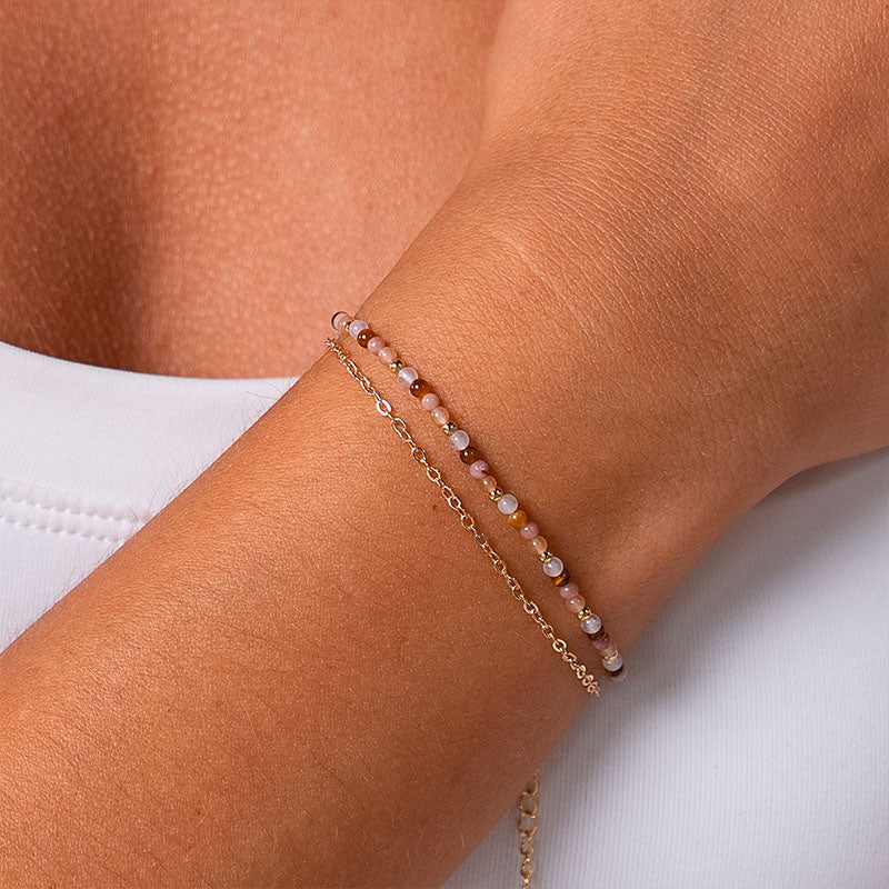 Courage + Growth 2mm Layered Bracelet