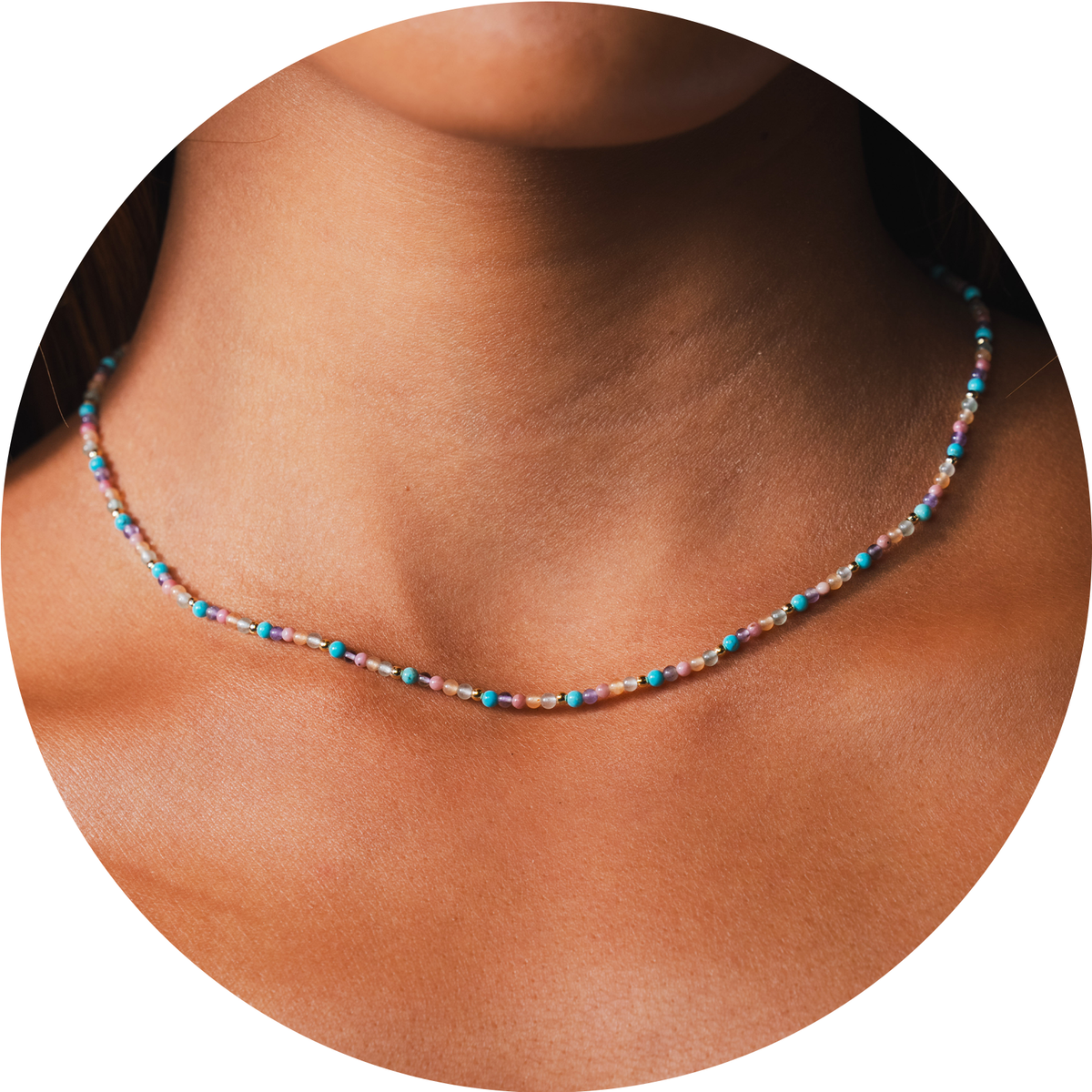 Vibrant Spirit 2mm Metal Accent Healing Necklace