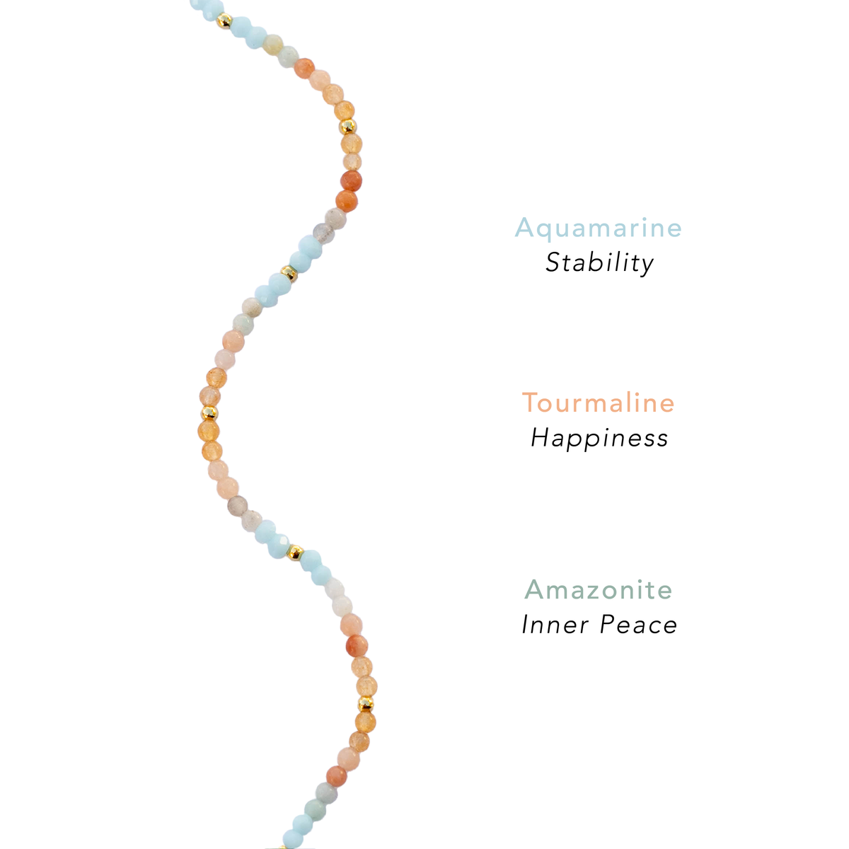 Joy 2mm Metal Accent Healing Necklace