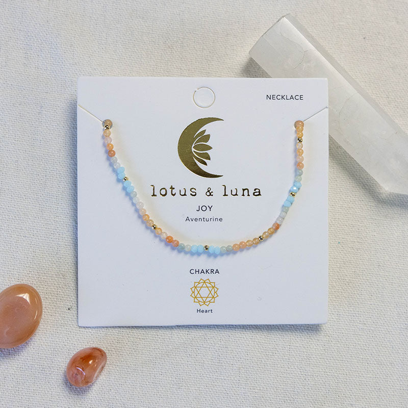 Joy 2mm Metal Accent Healing Necklace