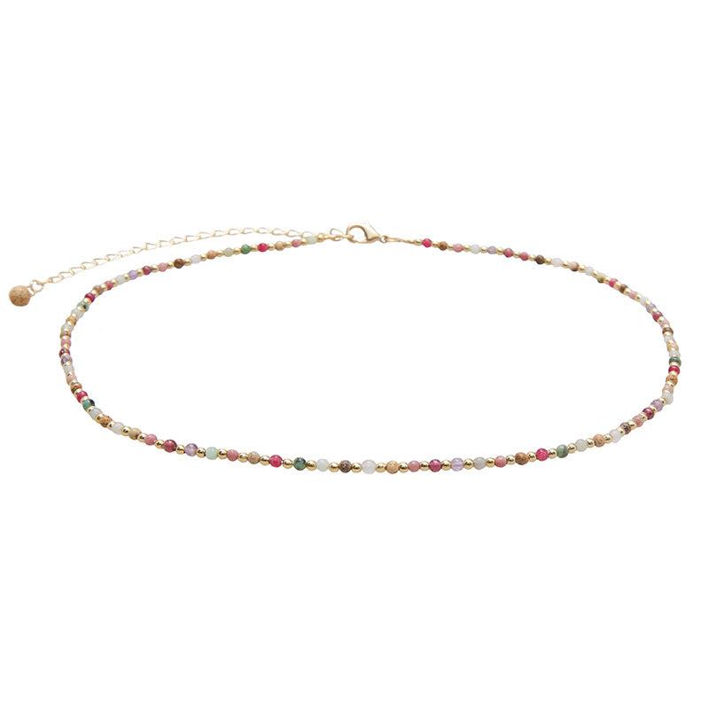 Intuition + Inner Peace 2mm Metal Accent Healing Necklace