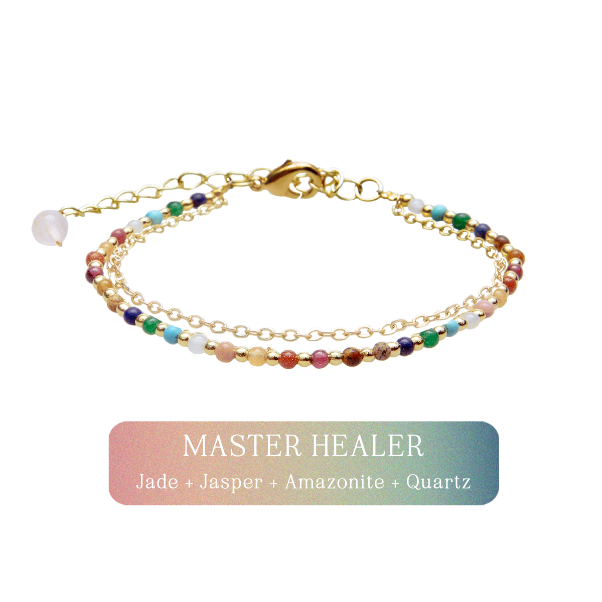 Master Healer 3mm + 2mm Layered Bracelet Stack