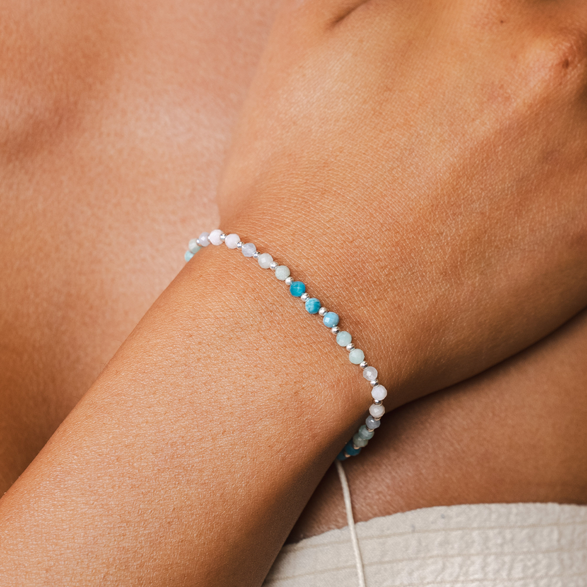 Moon &amp; Sea 3mm Metal Accent Bracelet