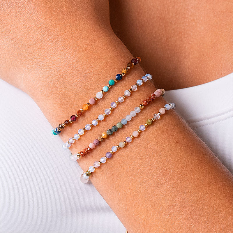 Healing + Inner Peace 3mm Metal Accent Bracelet