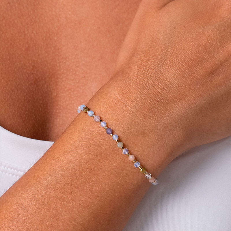 Healing + Inner Peace 3mm Metal Accent Bracelet