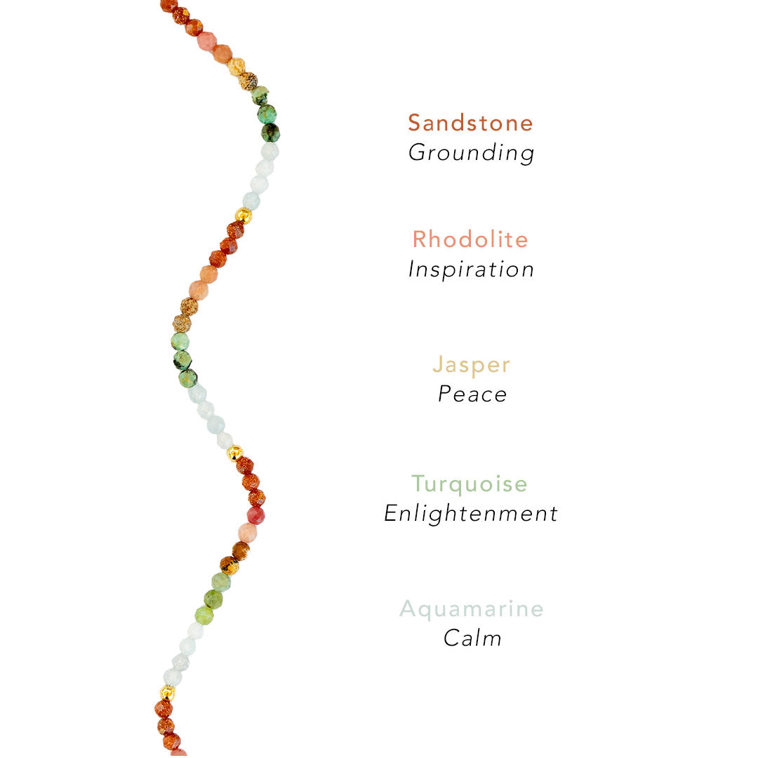 Peace, Hope, and Love 3mm Healing Necklace