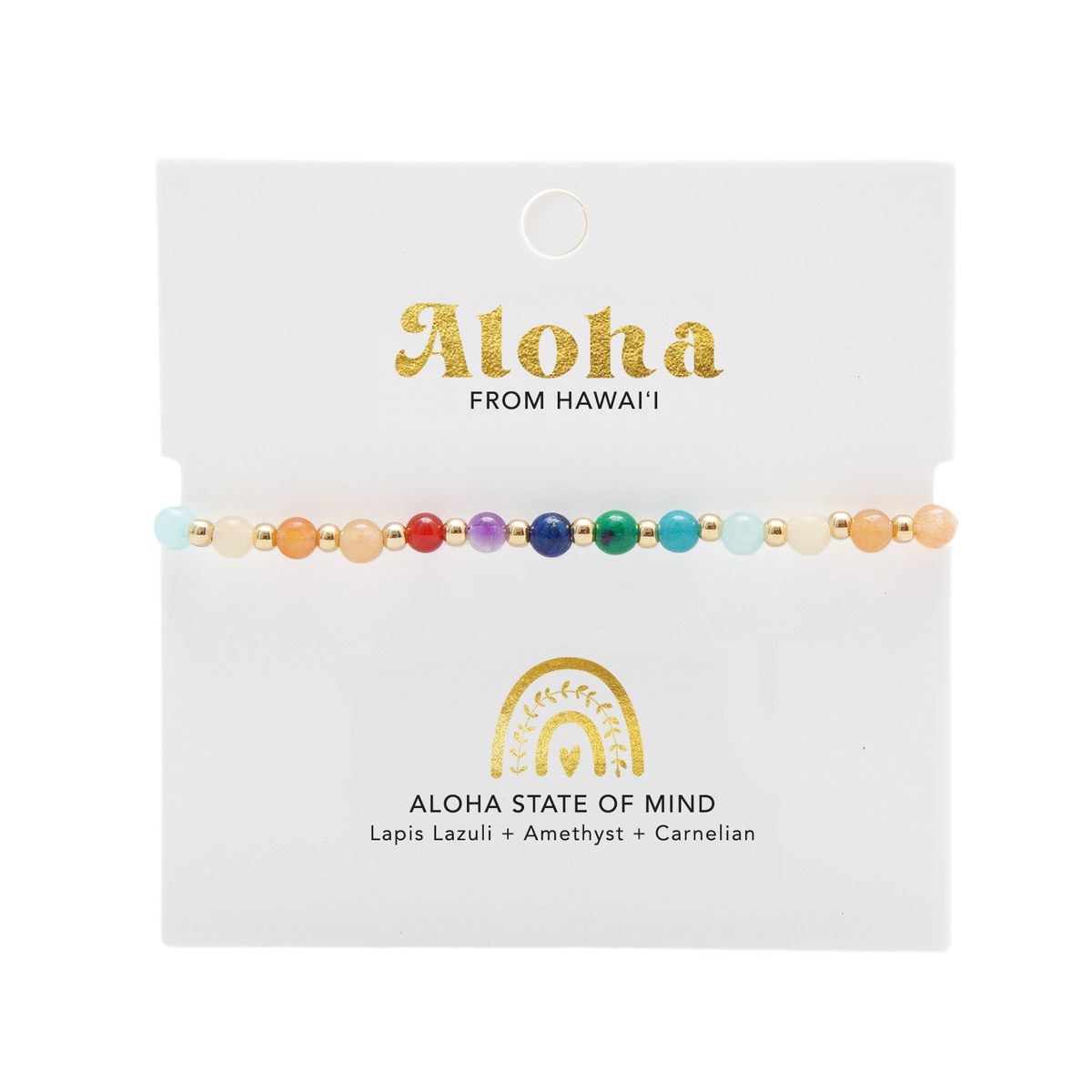 Aloha State of Mind 4mm Metal Accent Healing Bracelet