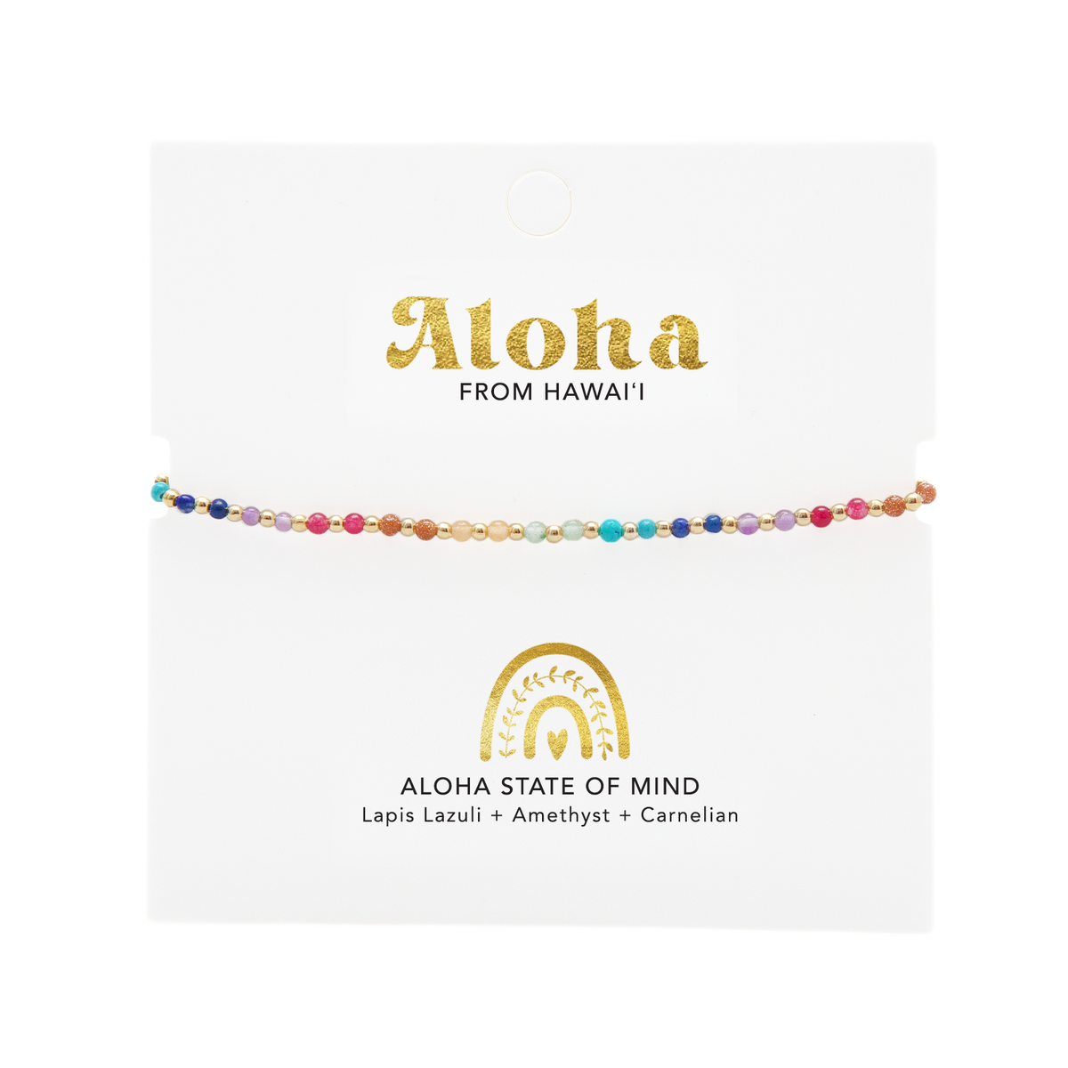 Aloha State of Mind 2mm Metal Accent Healing Bracelet