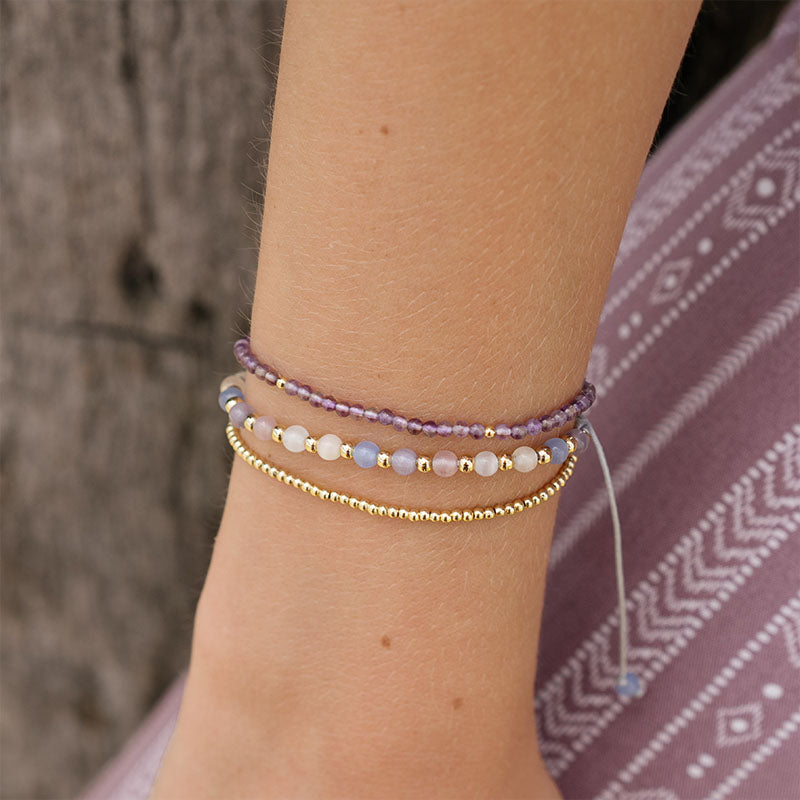 Gold 2mm Bead Bracelet
