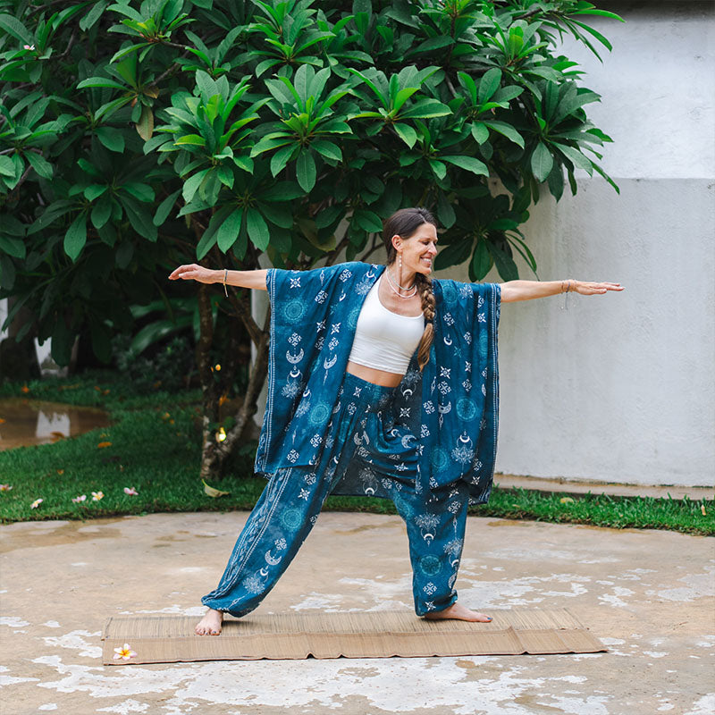 Cosmic Teal Kimono