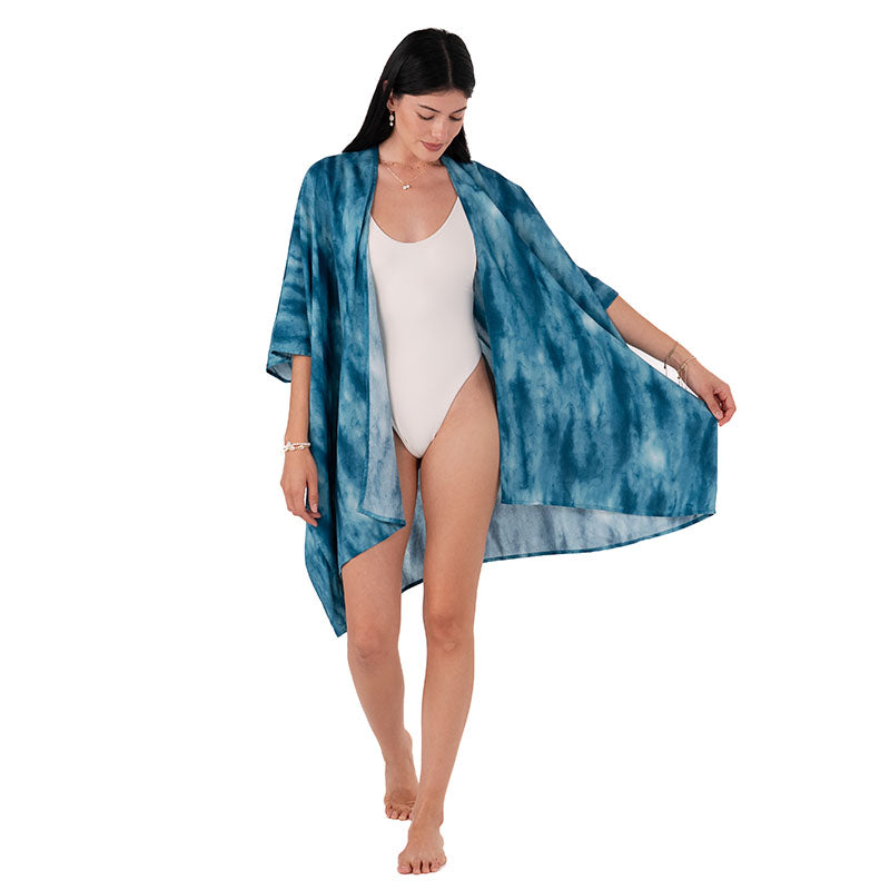 Turquoise Tide Kimono, front