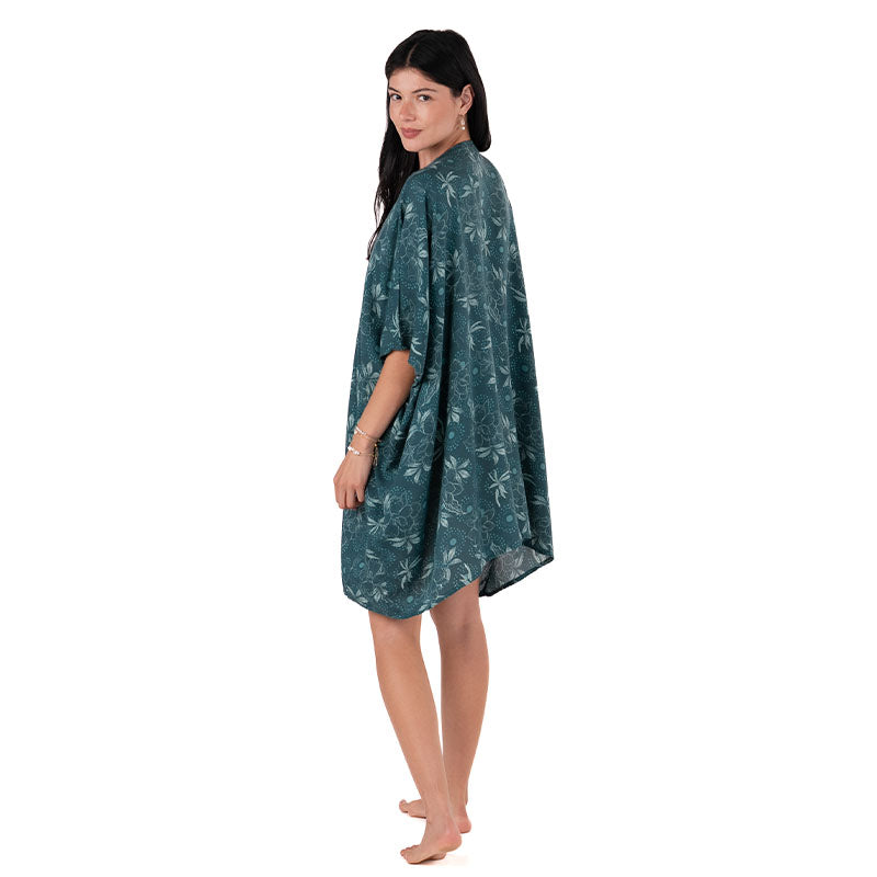 Jade Dahlia Kimono, side
