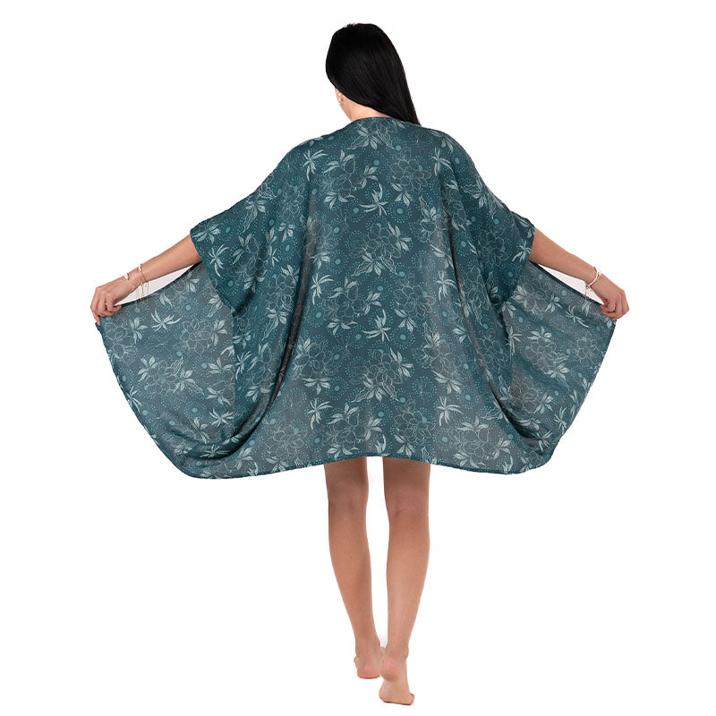 Jade Dahlia Kimono, back