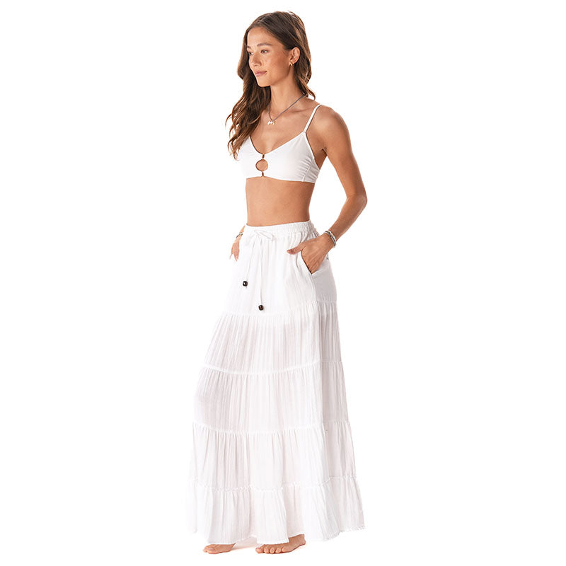 White Shipwrecked Maxi Skirt