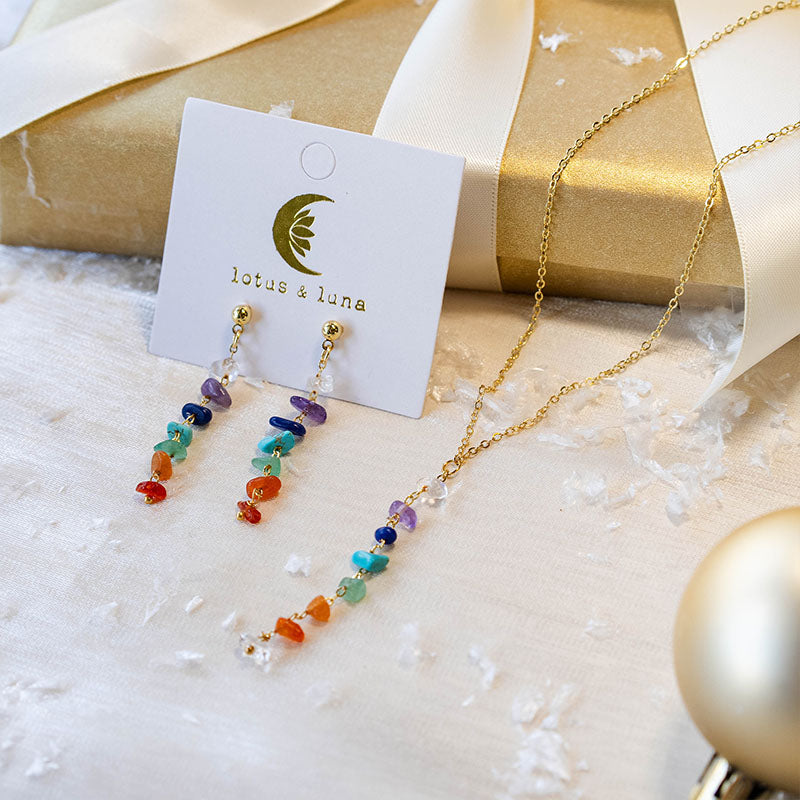 7 Chakra Raw Stone Jewelry Bundle