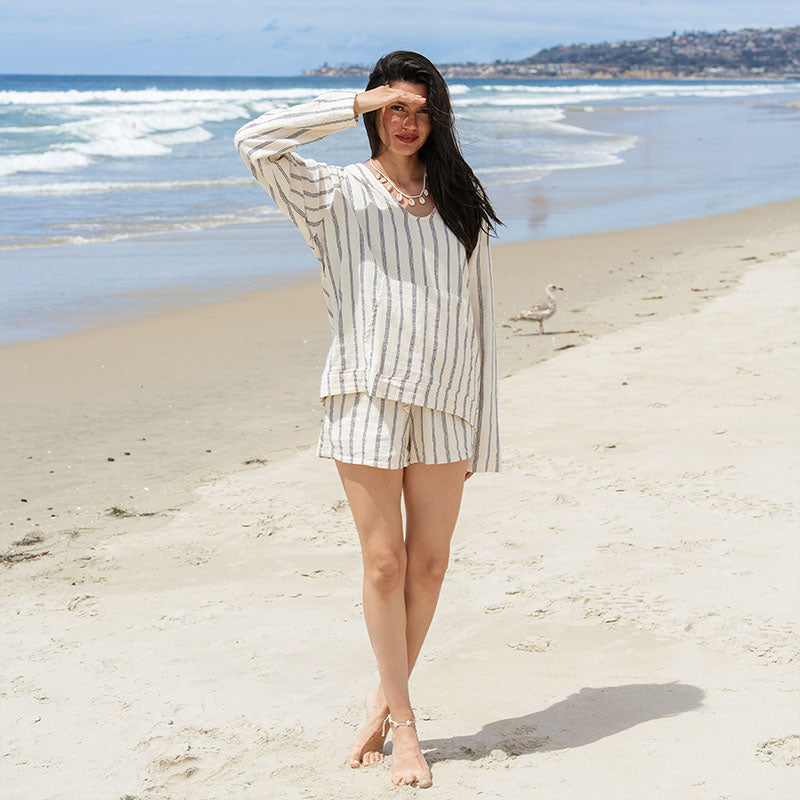 Sailor Stripe Baja Pullover