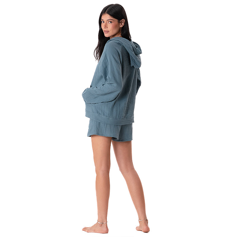 New Moon Blue Baja Pullover