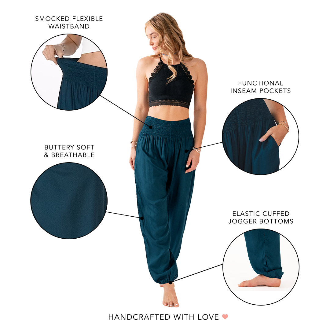 Deep Teal Harem Pants
