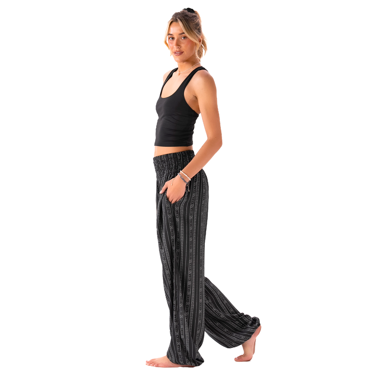 Akha Tribal Print Harem Pants