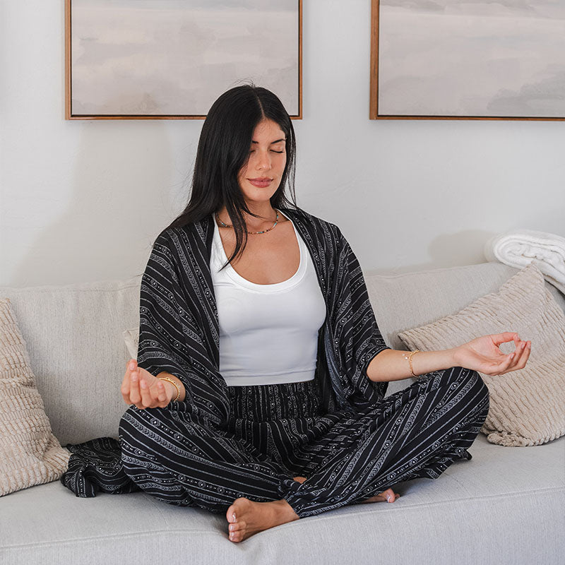 Akha Tribal Print Kimono