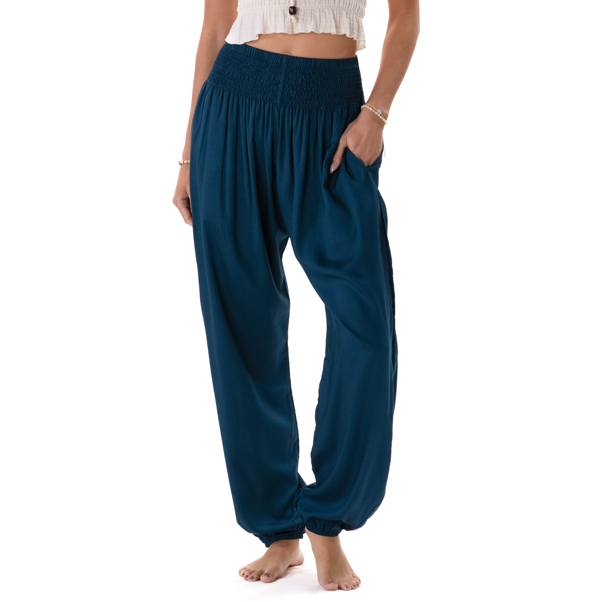 Tropic Teal Harem Pants