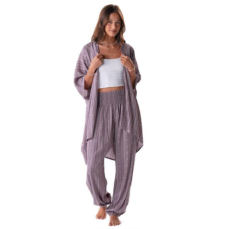 Mauve Tribal Stripe Lounge Set