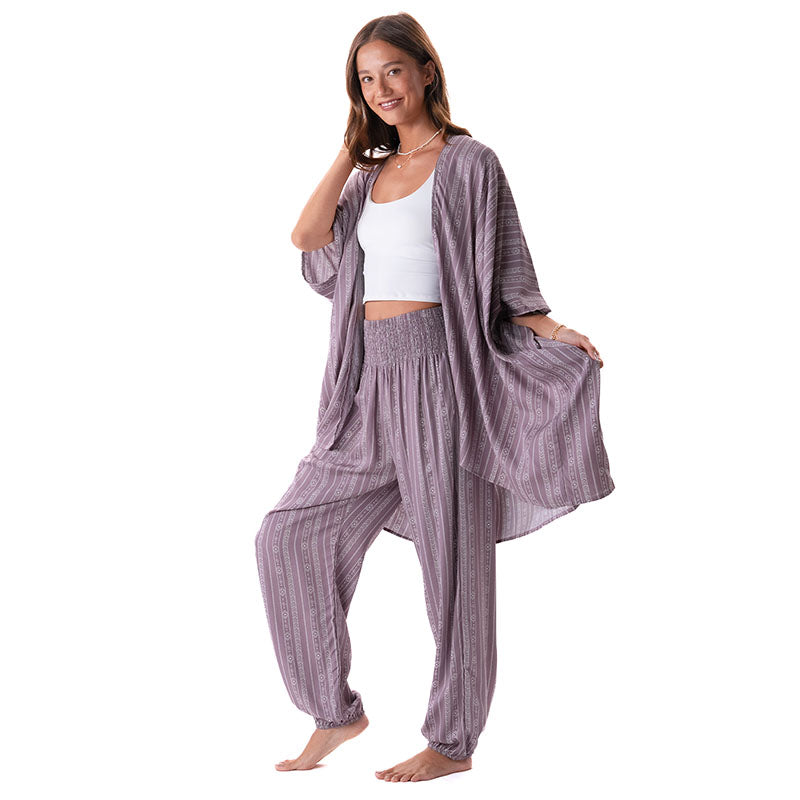 Mauve Tribal Stripe Lounge Set