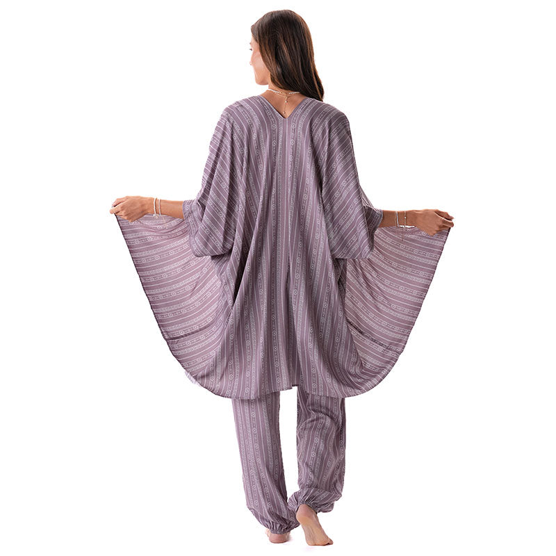 Mauve Tribal Stripe Lounge Set