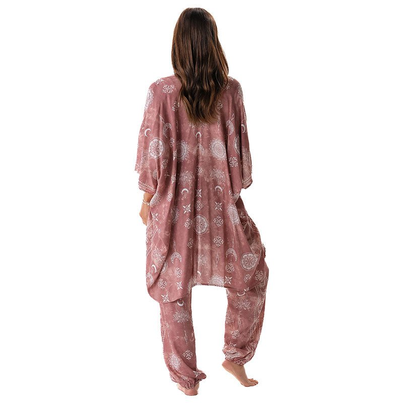 Dusty Rose Lotus Moon Lounge Set
