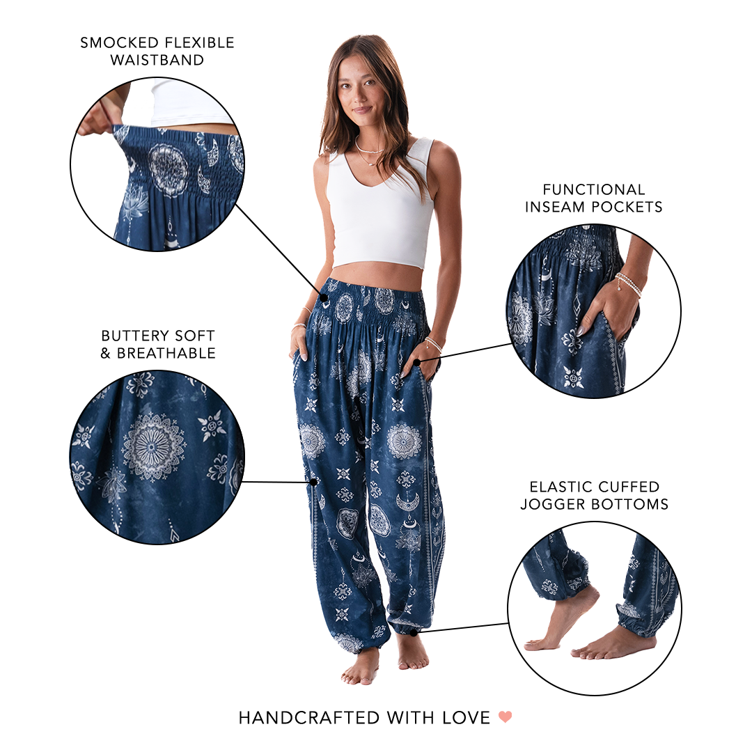 Nova Blue Harem Pants