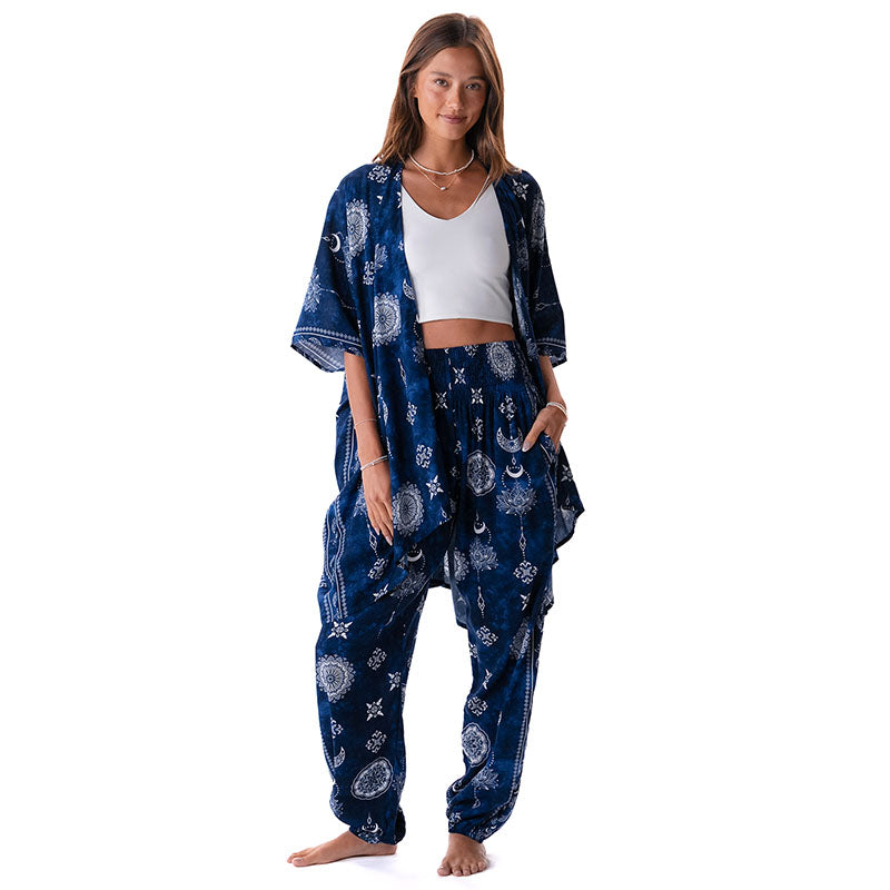Nightfall Blue Lotus Moon Lounge Set