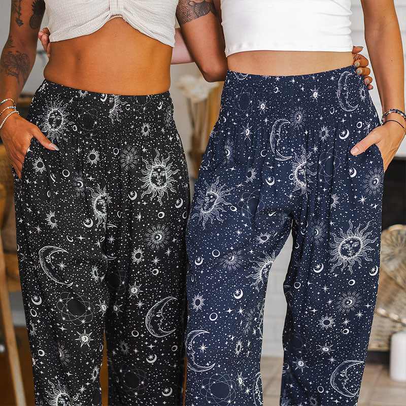 Indigo Cosmic Sky Harem Pants