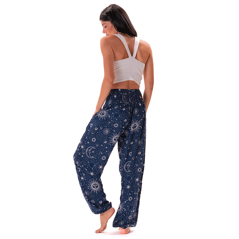 Indigo Cosmic Sky Harem Pants