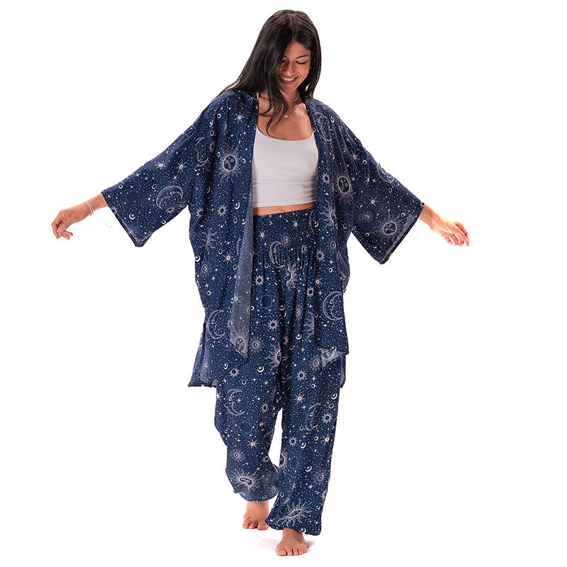 Indigo Cosmic Sky Harem Pants