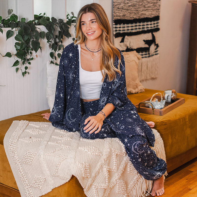 Indigo Cosmic Sky Harem Pants