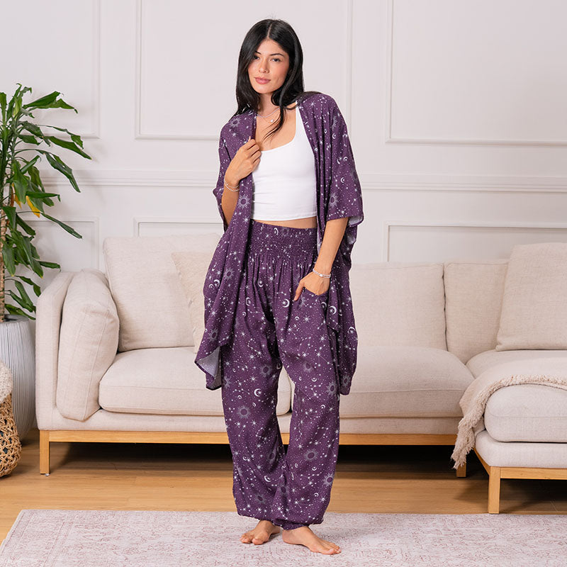Plum Starry Night Lounge Set