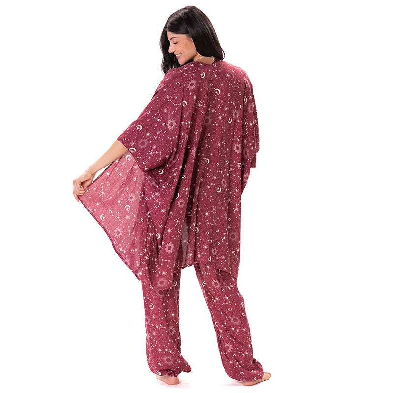 Cranberry Starry Night Lounge Set