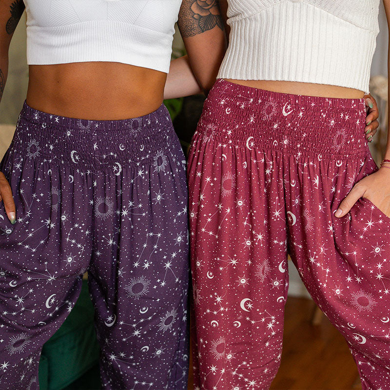 Cranberry Starry Night Harem Pants