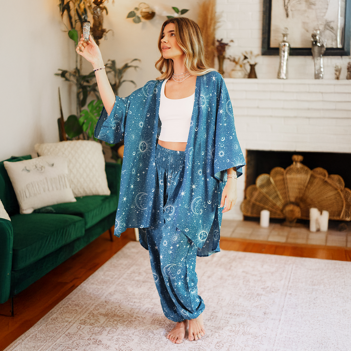 Turquoise Cosmic Sky Cover Up