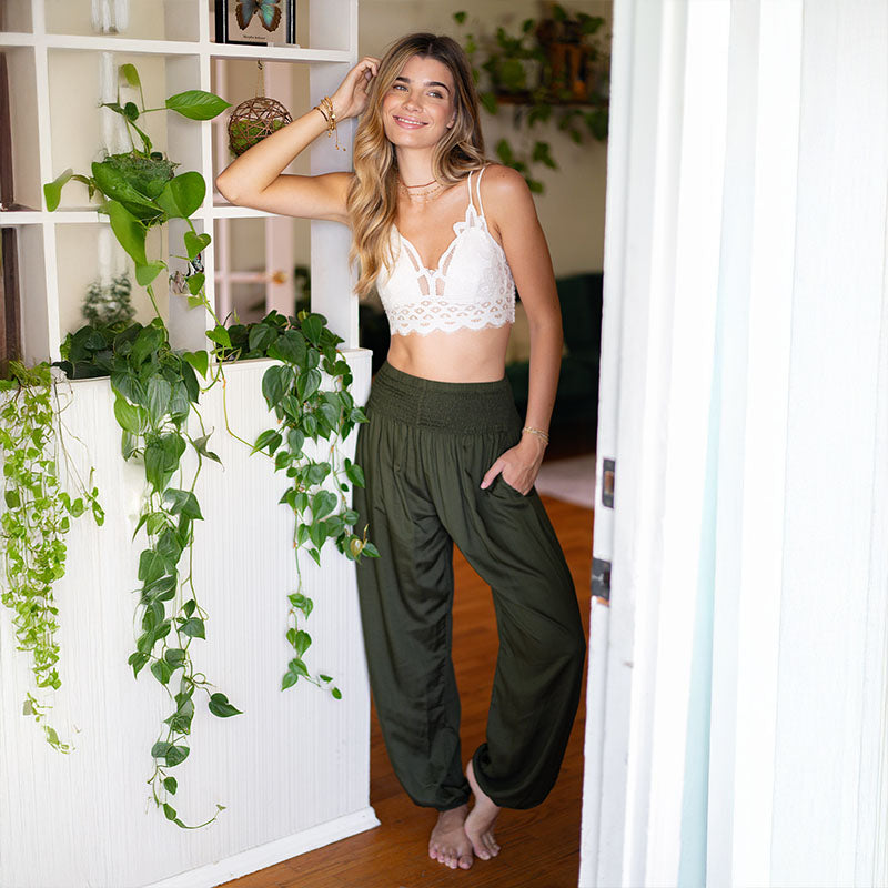 Olive Harem Pants