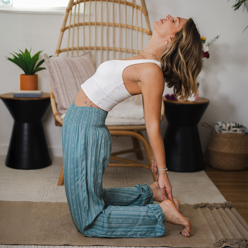 Seafoam Tribal Print Harem Pants