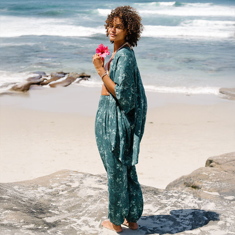 Jade Dahlia Kimono