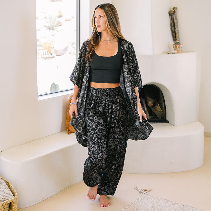 Shadow Paisley Harem Pants